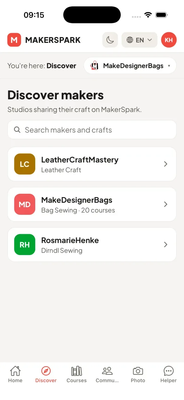 Discover makers: studios on MakerSpark